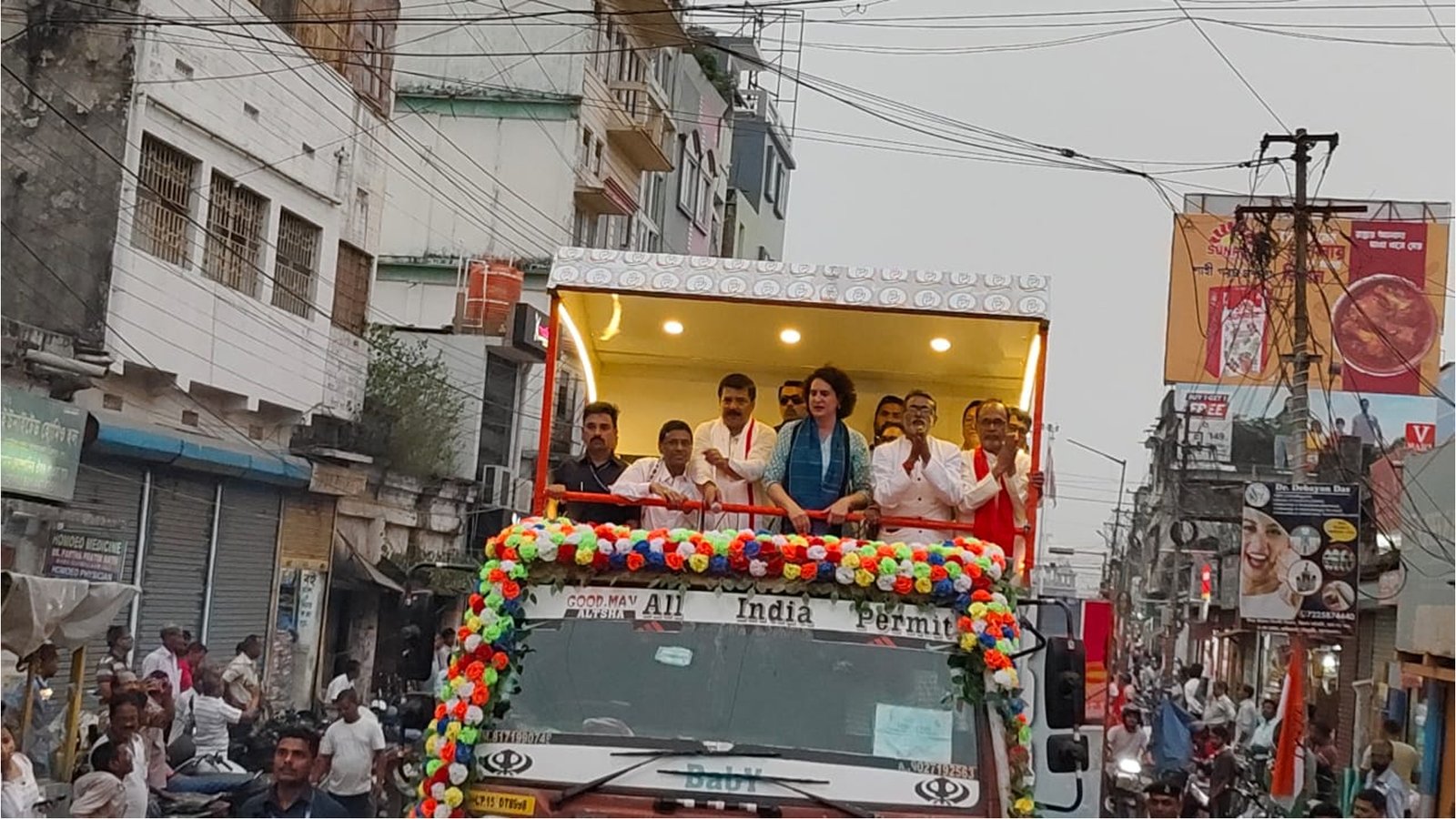 Priyanka Gnadhi road show in Tripura