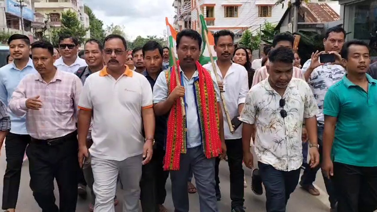 Tripura to Delhi relly Tipra Motha