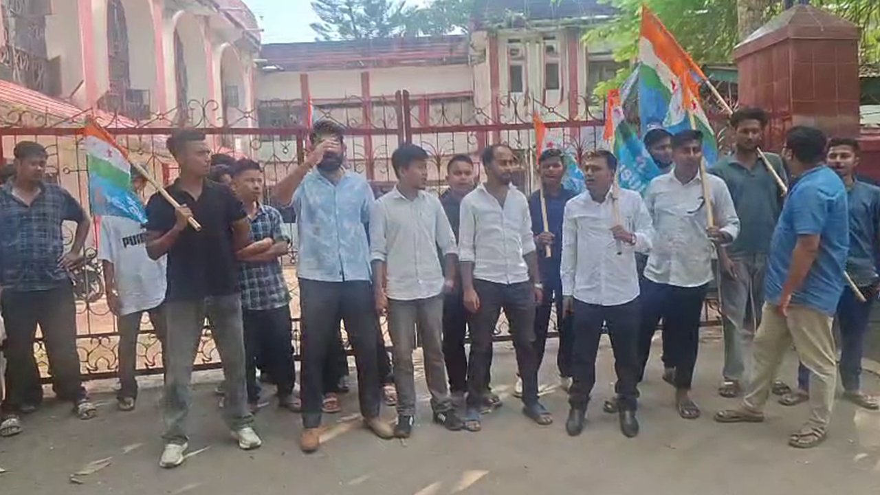 NSUI South Tripura Protest